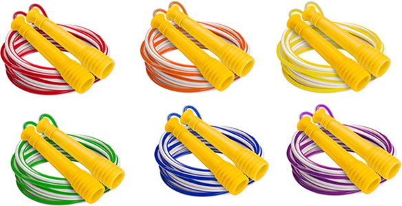 Deluxe XU Jump Ropes, Multiple Lengths Set of 6 - Closeout Sale