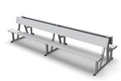 Portable Back-to-Back Bench Wiht Backrest - 7 Sizes Available