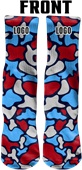 Custom Sublimated "DuckCamo" 6" Crew Knit Socks for Sports Teams