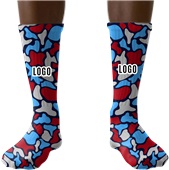 Custom Sublimated "DuckCamo" 8" Mid-Calf Knit Socks for Sports Teams