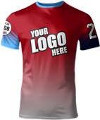 Custom All Sport Jersey - Sublimated "GradientStripes" Cool Performance Unisex Crew Tee