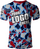 Custom Sublimated V-Neck Jersey - Unisex "DuckCamo" Cool Performance Tee