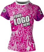 Sublimated Womens/Girls All-Sport Jersey - Custom "StreetPop" Cool Performance Crew