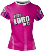 Sublimated Womens/Girls All-Sport Jersey - Custom "RaceStripes" Cool Performance Crew
