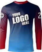 Custom Shooting Shirt - Sublimated "GradientStripes" Long-Sleeve Unisex Crew Tee