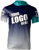 Sublimated Hood Tee - Custom "GradientStripes" Cool Performance Unisex Tee