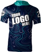 Sublimated Hood Tee - Custom "Topographic" Cool Performance Unisex Tee