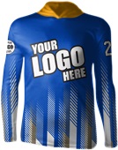 Long-Sleeve Sublimated Hood Tee - Custom "RaceStripes" Cool Performance Unisex Warmup Gear
