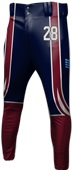 Sublimated Tapered Baseball Pant - "Striker" Performance Stretch