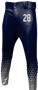 Sublimated Tapered Baseball Pant - "Triangles" Performance Stretch
