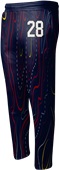Sublimated Fleece Open Bottom Sweatpants - "Topographic"