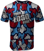 Full-Button Sublimated Flatback Mesh Baseball Jerseys - "DuckCamo"