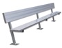 Player Bench with Seat Back - 7.5ft., 15ft., 21ft. - Surface Mount