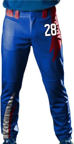 Champro Triple Crown Polyester Knicker Baseballbroek Heren - Wit/Royal Met Vlecht - Maat S