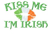 Epic Ladies St. Patricks Day Flag Kiss Me I'm Irish V-Neck Graphic T-Shirts