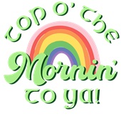 Epic Ladies Rainbow Top O' The Mornin' To Ya! V-Neck Graphic T-Shirts