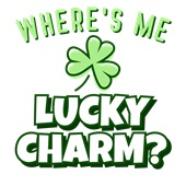 Epic Ladies Couples St Pattys Where's Me Lucky Charm V-Neck Graphic T-Shirts