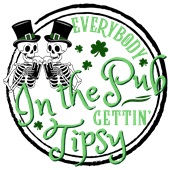 Epic Adult/Youth Everybody In The Pub Gettin' Tipsy Cotton Graphic T-Shirts