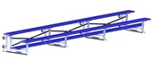 21 FT (2 Row - Single Foot Plank) - Tip & Roll (Powder Coated) Bleacher