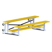 Bleacher - 7-1/2 ft. (2 Row - Single Foot Plank) - Tip & Roll (Powder Coated)