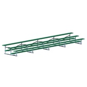 27 FT (3 Row - Single Foot Plank) - Standard, Outdoor (Powder Coated) Bleacher