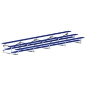 27 FT (3 Row - Single Foot Plank) - Tip & Roll (Powder Coated) Bleacher