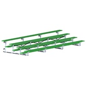 21 FT (4 Row - Single Foot Plank) - Tip & Roll (Powder Coated) Bleacher