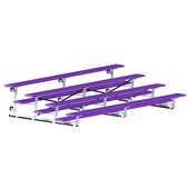 15 FT (4 Row - Single Foot Plank) - Tip & Roll  (Powder Coated) Bleacher