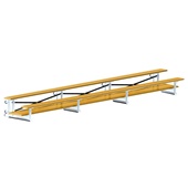 21 FT (2 Row - Double Foot Plank) - Tip & Roll  (Powder Coated) Bleacher