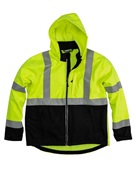Berne Apparel Men's Hi-Vis Class 3 Hooded Soft Shell Jacket HVJS206