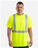 Berne Apparel Men's Hi-Vis Class 2 Performance Pocket T-Shirt HVK012