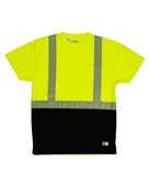 Berne Apparel Men's Hi-Vis Class 2 Color Blocked Pocket T-Shirt HVK017