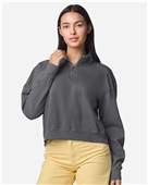 Comfort Colors Women's Garment-Dyed Mid-Length Quarter-Zip Sweatshirt 1580L