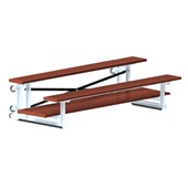 7.5 FT (2 Row - Double Foot Plank) - Tip & Roll (Powder Coated) Bleacher