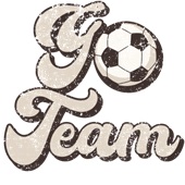 Epic Ladies Go Team Soccer Tan College Pro Fan V-Neck Graphic T-Shirts