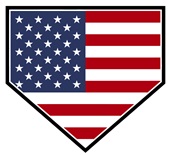 Epic Ladies USA Flag Baseball Home Mascot League V-Neck Graphic T-Shirts
