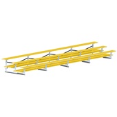 27 FT (3 Row - Double Foot Plank) - All Aluminum  (Powder Coated) Bleacher