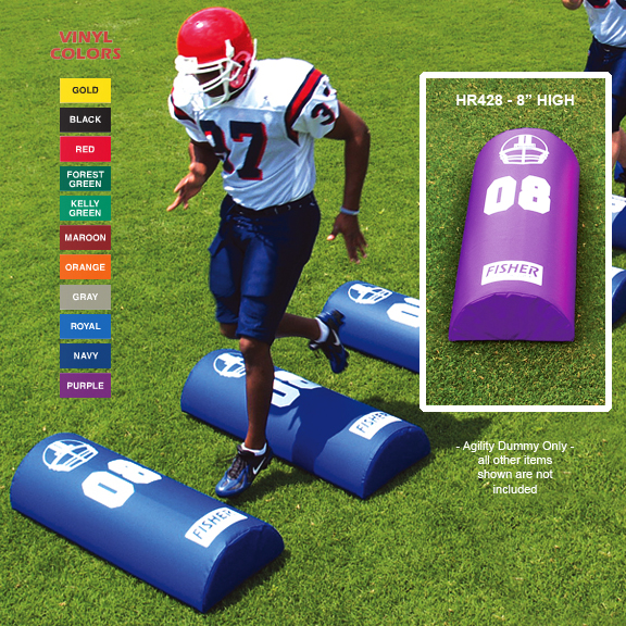 Fisher HR428 Half Round Football Agility Dummies Football Equipment