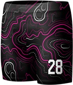 Sublimated Custom "Topographic" Women's Compression Shorts