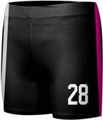 Sublimated Custom "TwoStripe" Women's Compression Shorts