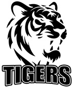Epic Ladies Tiger Black Mascot League Sports Team V-Neck Graphic T-Shirts