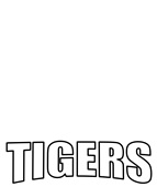 Epic Ladies Tigers White Mascot League Sports Team V-Neck Graphic T-Shirts