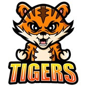Epic Ladies Tigers Cartoon Mascot League Sports Team V-Neck Graphic T-Shirts