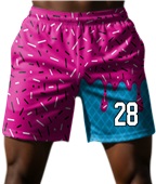 Cool Performance Sublimated 5" Shorts - Custom "WaffleCone"