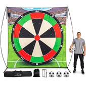 10 FT Chip N' Stick Soccer Darts - Giant Kick Darts Game for All Skill Levels