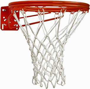 Bison Front Mount Double-Rim Basketball Goal with No-Tie Netlocks BA37N