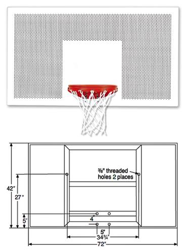 Bison Perforated 72" Official Size Steel Backboard