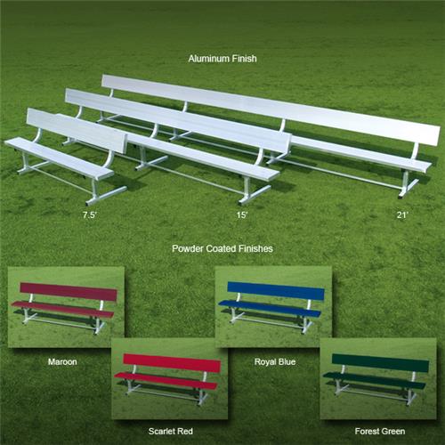 Fisher Aluminum Team Benches with Backrest