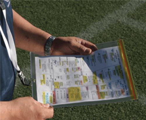 Fisher Football Coach's 3rd Hand Game Plan Holder