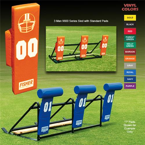 Fisher 3 Man Football 9800 Sleds w/ Standard Pads
